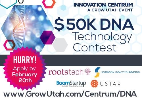 Grow Utah announces a DNA Innovation Contest - the first of its kind competition seeking solutions to improve the use and reliability of DNA methods and research.