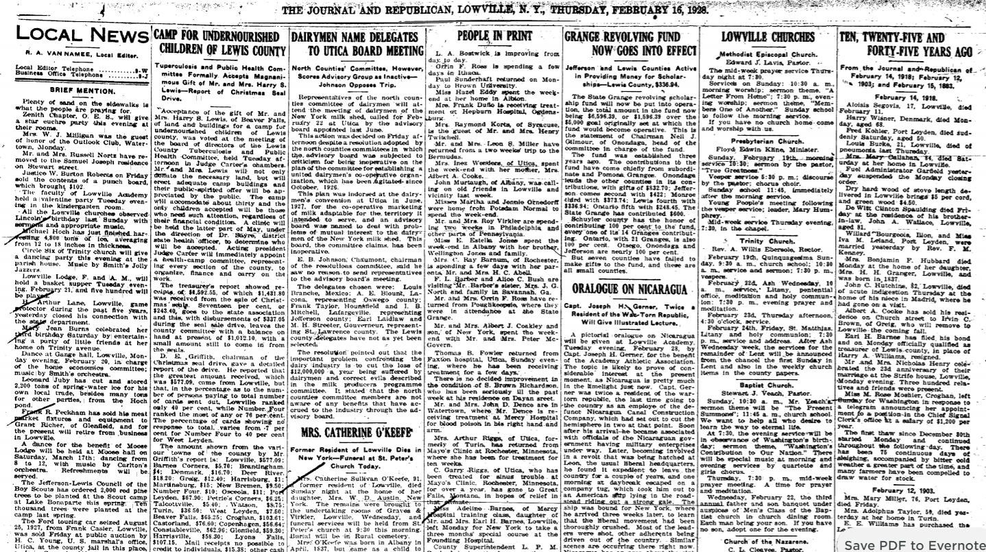 Once I clicked on the PDF, all I had to do was scan the page to locate the obituary