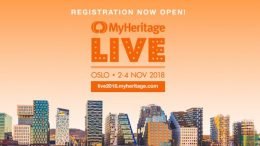 MyHeritage is holding its first International User Conference in Oslo, Norway, November 2-4, 2018 and you're invited! Early bird discounts now available!