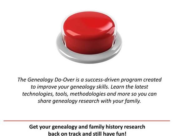 FAMILY HISTORY MONTH SPECIAL! FREE DOWNLOAD The Genealogy Do-Over Workbook by Thomas MacEntee - are you ready to hit the reset button on your family history research?