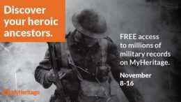 DId you miss the recent FREE ACCESS offers of genealogy records? MyHeritage has EXTENDED access to over 47 MILLION records to Friday, November 16th!