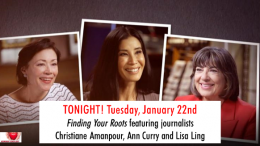 Catch Episode 3 of Finding Your Roots on PBS TONITE! Reporting on the Reporters featuring journalists Christiane Amanpour, Ann Curry, and Lisa Ling