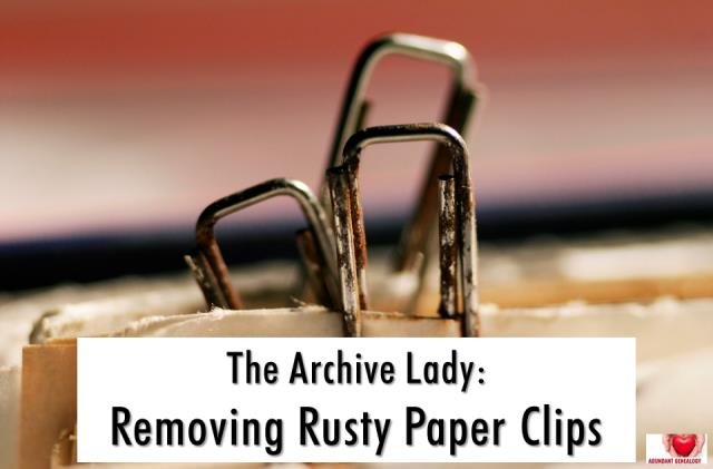 Melissa Barker, The Archive Lady, has the solution to prevent rusty paper clips from damaging your family history documents!