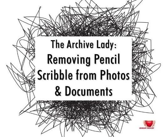 Has a little one scribbled on a precious family photo or document? Melissa Barker, The Archive Lady, has the solution to removing pencil scribble safely!